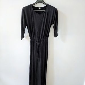 Old Navy Black Maxi Drawstring Dress, XS